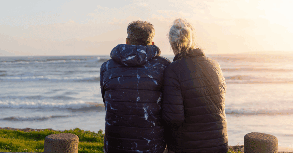 Couple looking at the ocean